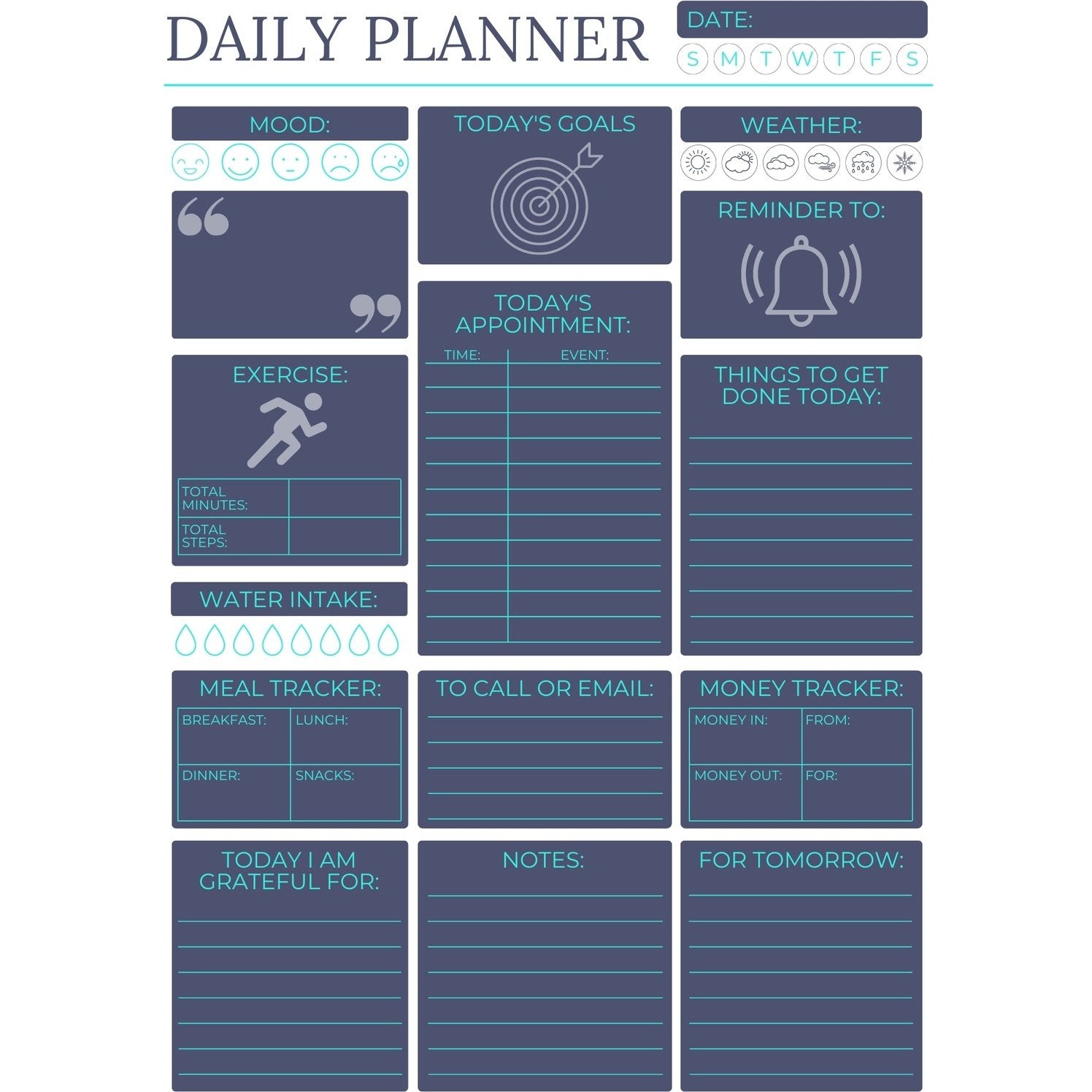 20 - Daily Self Care Planner - Mcrwaxco